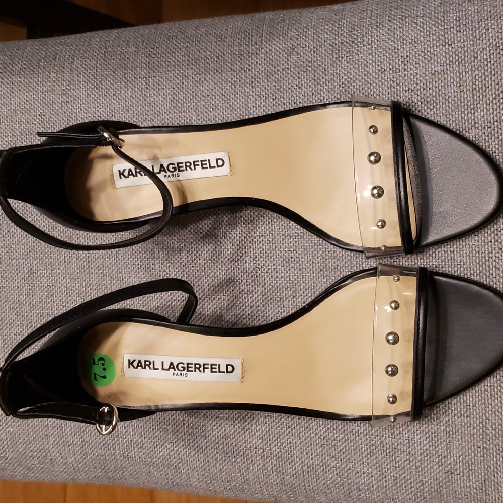 Karl Lagerfield black Dixie heels
